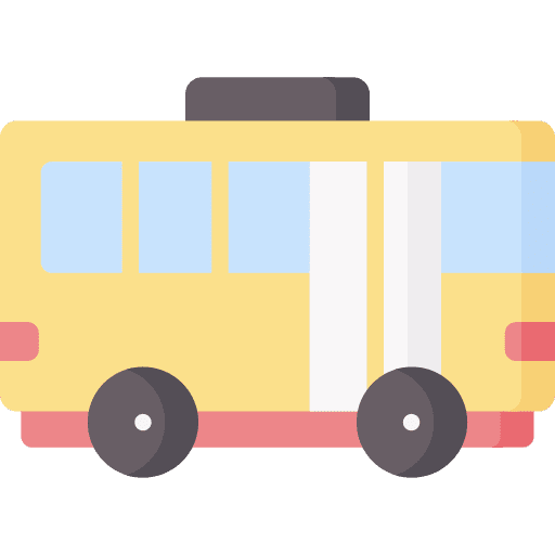 School bus public transport automobile vehicle icon
