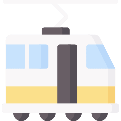 Tram travel transportation tramcar icon