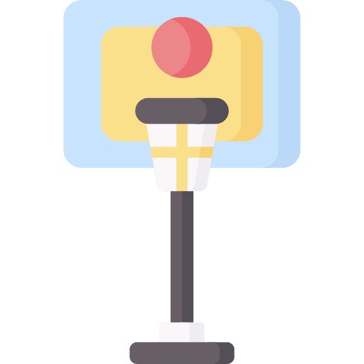 Basketball ball sports and competition basketball hoop icon