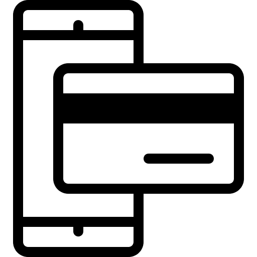 Payment pay mobile phone credit card icon
