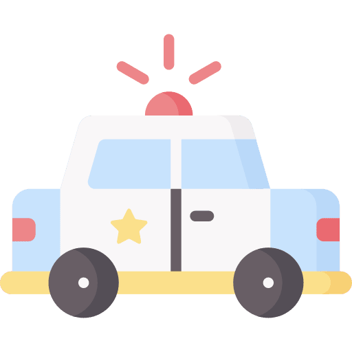 Police car transport police car transportation icon