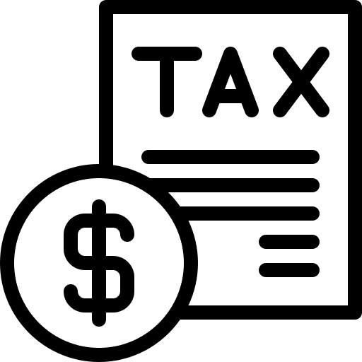Tax income business and finance budget icon