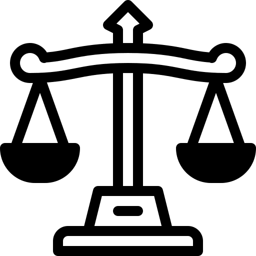 Justice scale balance truth law icon Justice scale balance truth law icon
