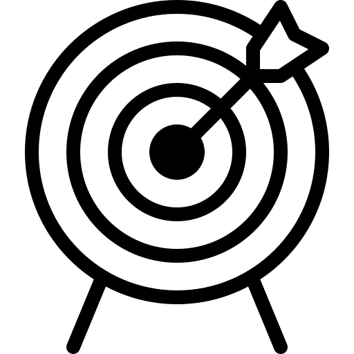 Target aim objective purpose icon Target aim objective purpose icon