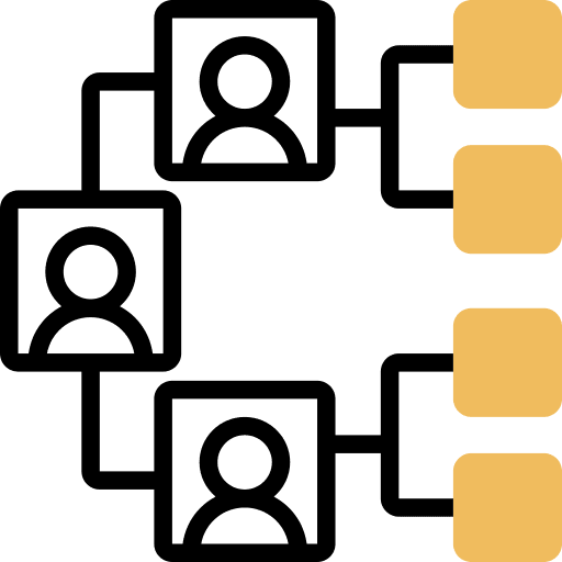 Division division organization chart hierarchy icon