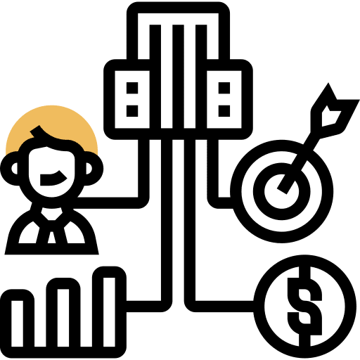Functional company business and finance money icon