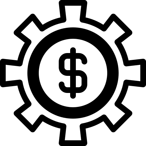 System settings business and finance gear icon System settings business and finance gear icon