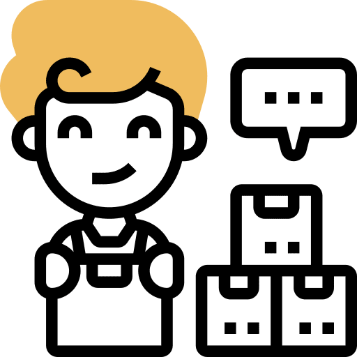 Inventory warehouse supply cargo icon
