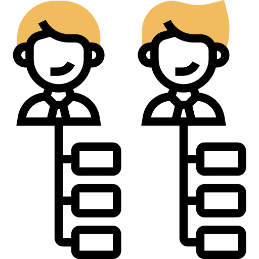 Matrix relationship management organization icon
