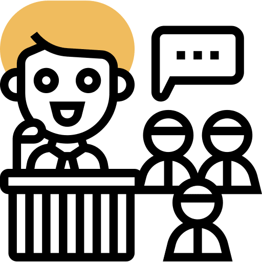 President people manager communications icon President people manager communications icon