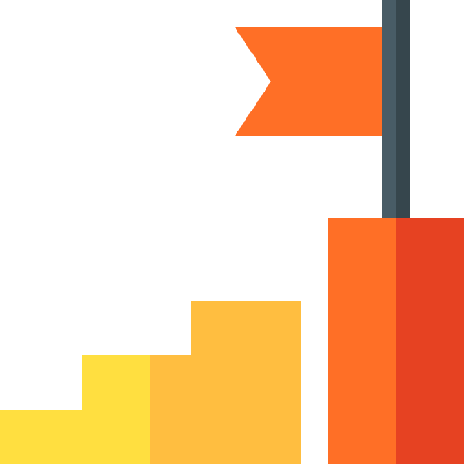 Career path progress objective aim icon
