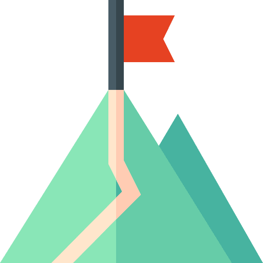Goal aim landscape flag icon