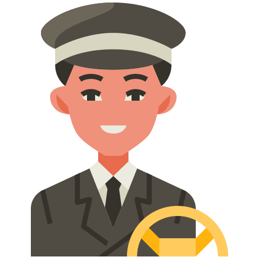 Driver man profession professions and jobs icon
