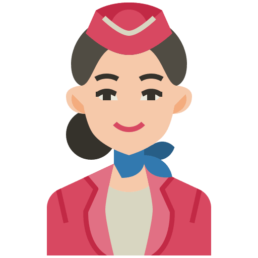 Flight attendant job flight assistant woman icon