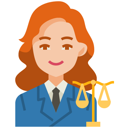 Lawyer justice professions and jobs attorney icon