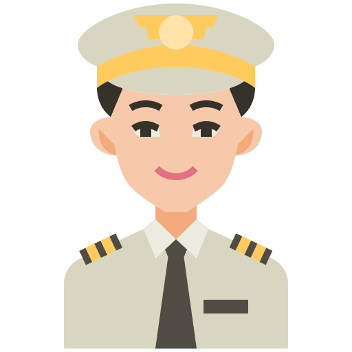 Pilot aircraft occupation uniform icon