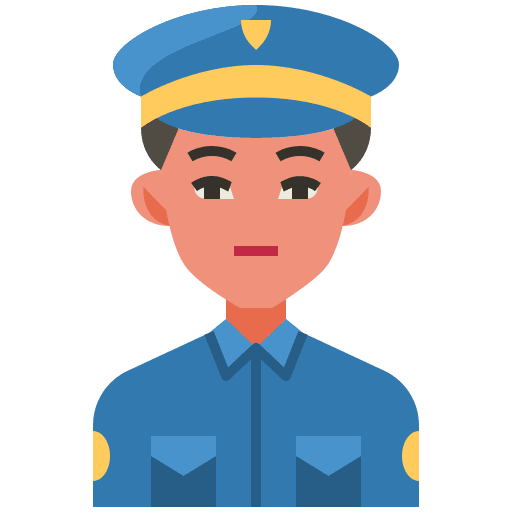 Police police security guard man icon
