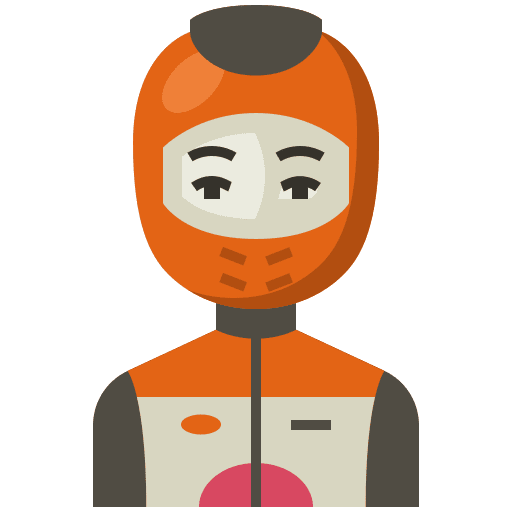 Racer profession transportation driver icon