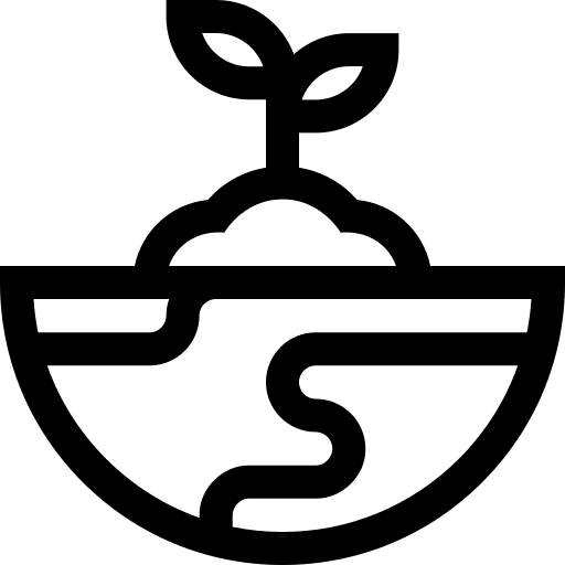 Ecology globe sprout plant icon