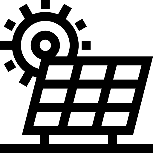 Solar panel ecological technology industry icon Solar panel ecological technology industry icon