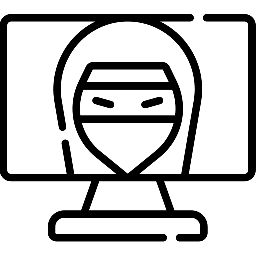 Hacking theft user security icon