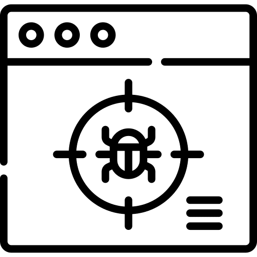 Antivirus virus browser interface icon Antivirus virus browser interface icon