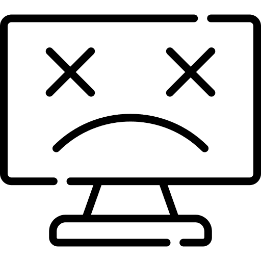 Dead computer dead technology icon Dead computer dead technology icon
