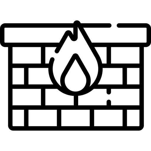 Firewall security breach security data icon Firewall security breach security data icon