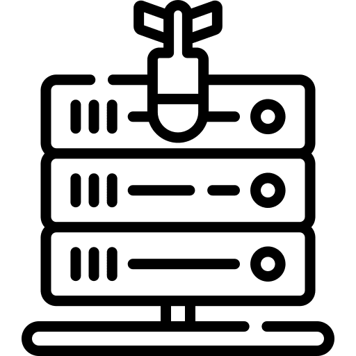 Server server cyber crime security icon Server server cyber crime security icon