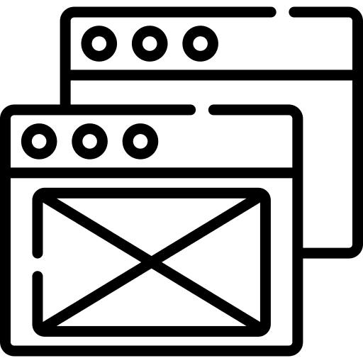 Browser ui wireframe web page icon Browser ui wireframe web page icon