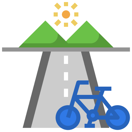 Roach architecture and city sports and competition pavement icon