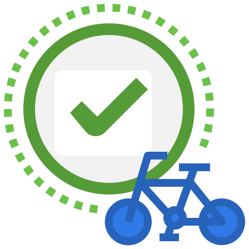 Tick vehicle certified cycling icon