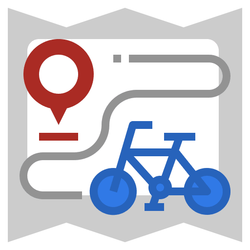 Map map hobbies and free time cycling icon