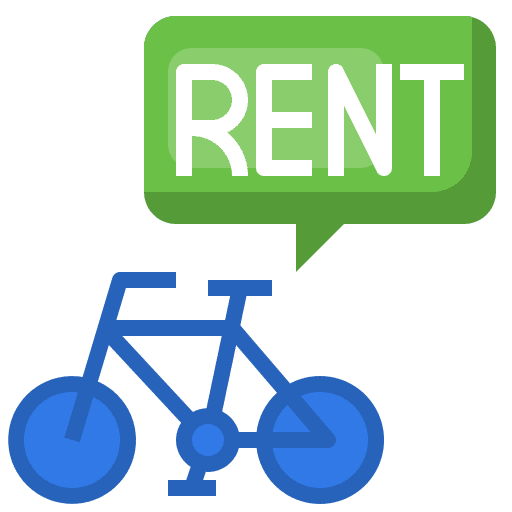 Rental business and finance electric bicycle electric bike icon