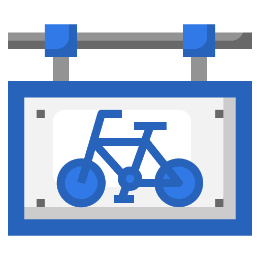 Sign sign cycling route icon Sign sign cycling route icon