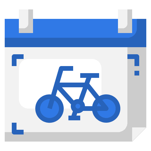 Calendar cycling vehicle transport icon Calendar cycling vehicle transport icon