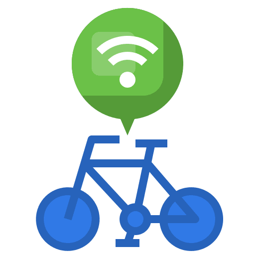 Internet wifi transportation bicycle icon Internet wifi transportation bicycle icon