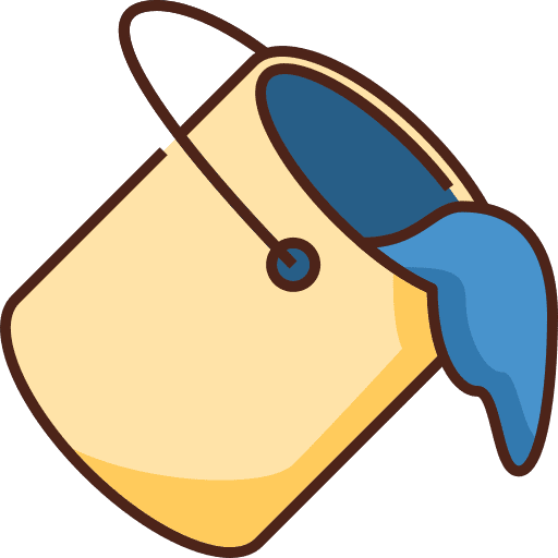 Paint bucket graphic design paint bucket spill icon