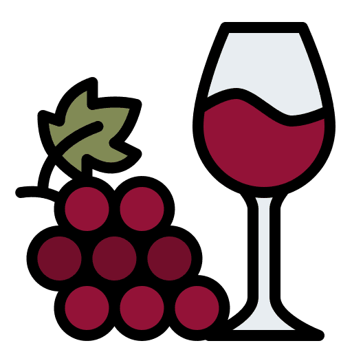 Wine food and restaurant wine winery icon