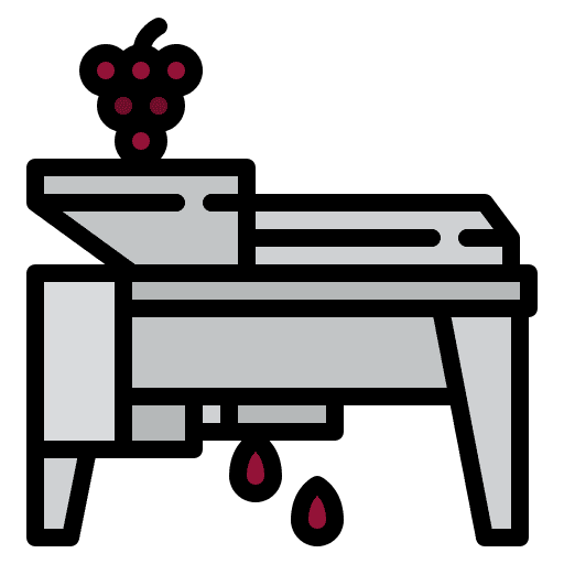 Crushing making wine process icon