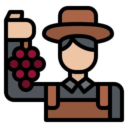 Farming man agriculture grape wine icon Farming man agriculture grape wine icon
