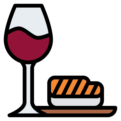 Food and drink pairing meal lunch icon Food and drink pairing meal lunch icon