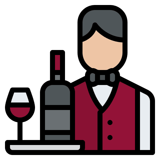 Waiter serve serving tray icon Waiter serve serving tray icon