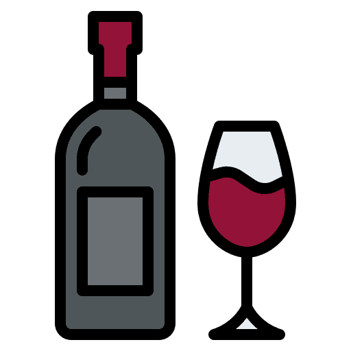 Wine bottles food and restaurant glamour icon Wine bottles food and restaurant glamour icon