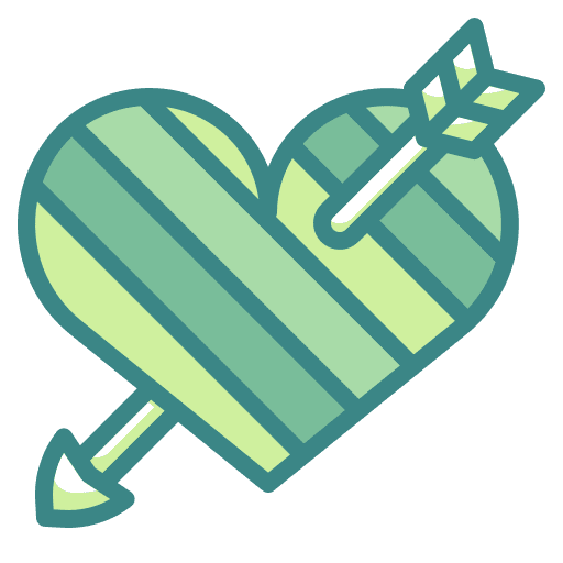 Heart gay homosexual arrow icon