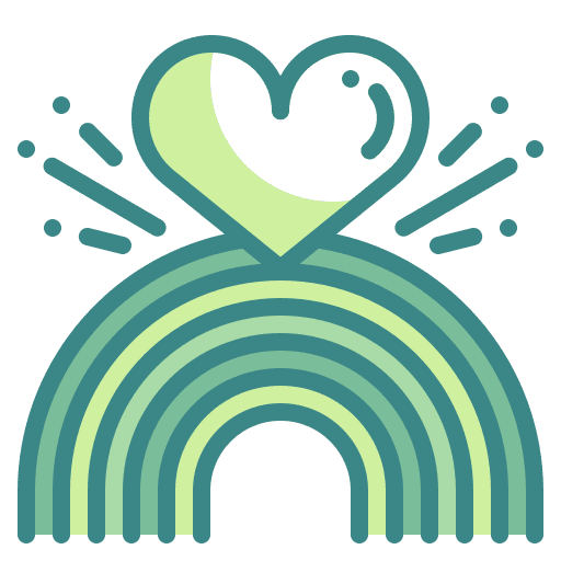 Love love and romance rainbow pride icon Love love and romance rainbow pride icon