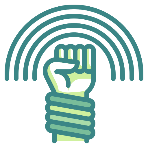 Protest power rights rainbow icon Protest power rights rainbow icon