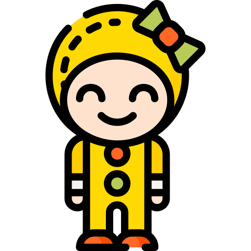Gingerbread caucasian kid child icon