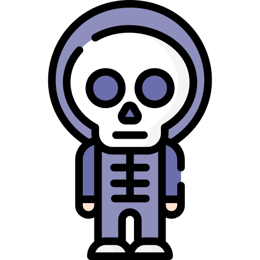 Skeleton user kid halloween icon