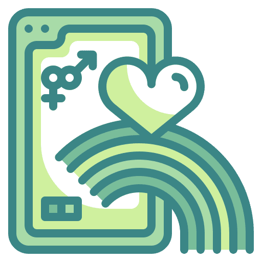 Smartphone homosexual pride electronic icon Smartphone homosexual pride electronic icon